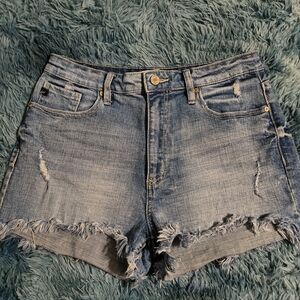KanCan Light Blue Distressed Jean Shorts